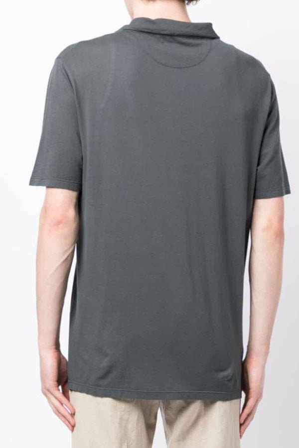 Short Sleeve Pique Polo in Thunder