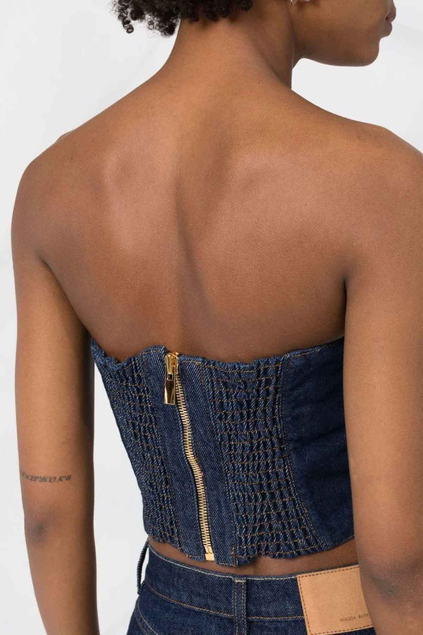 Denim Top in Navy