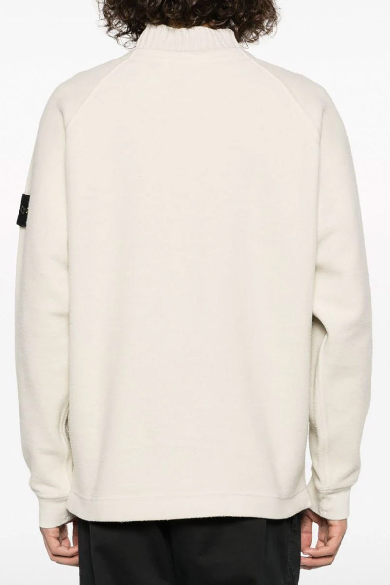Felpa Maglia Mockneck Sweater in Plaster