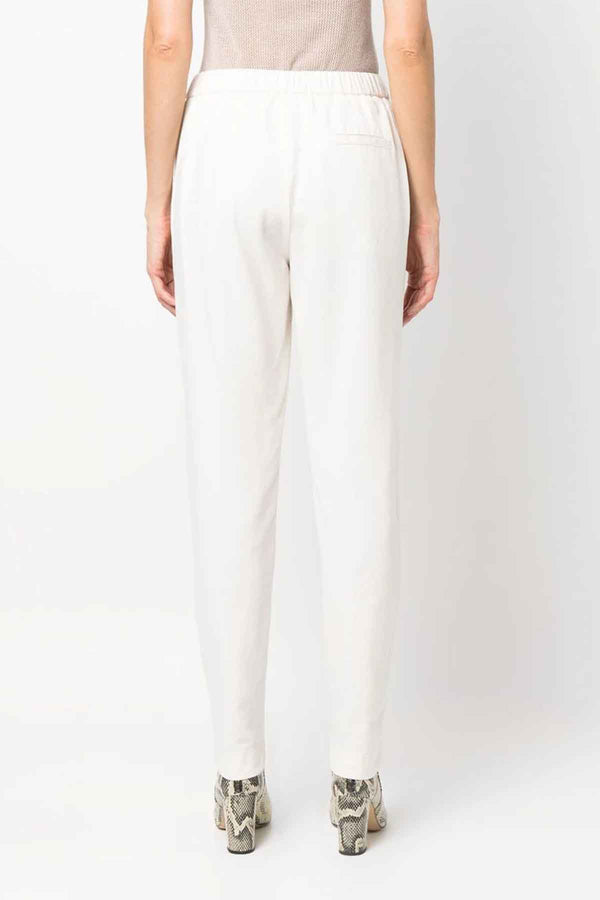 Frosted Cotton Twill Jogger Pants in Pure