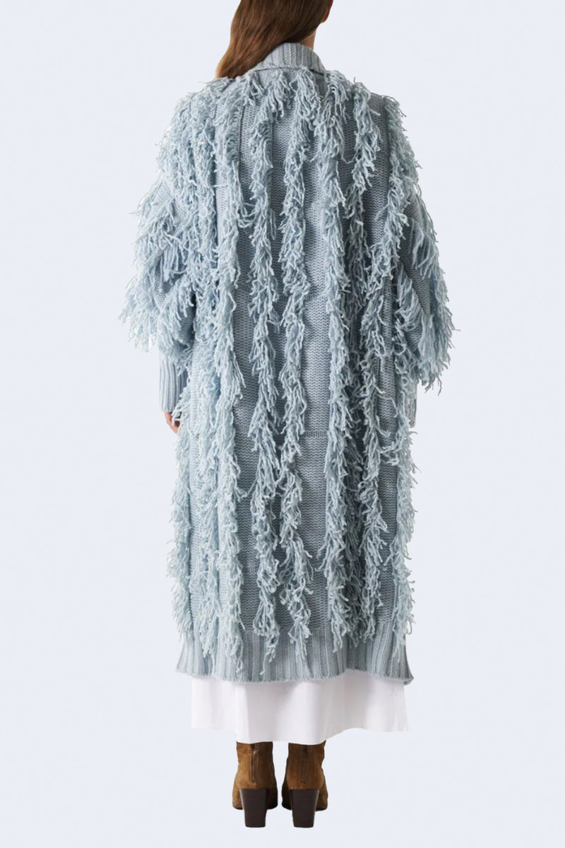 Boulogne Cashmere Knitcoat in Pale Sky
