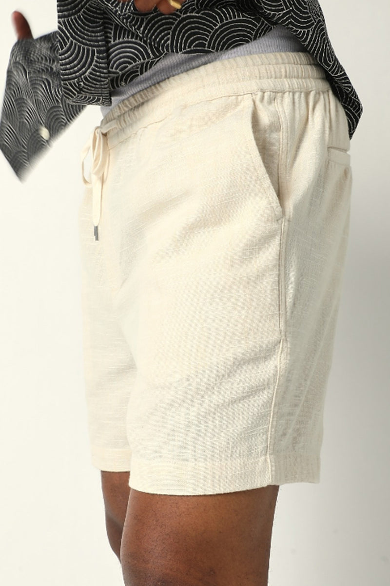 Antique Drawstring Shorts in Natural