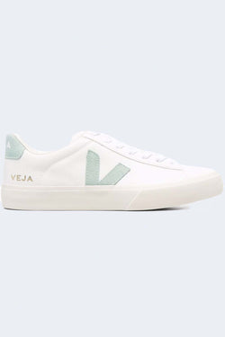 Women's Campo Chromefree Leather Sneaker in Extra-White Matcha