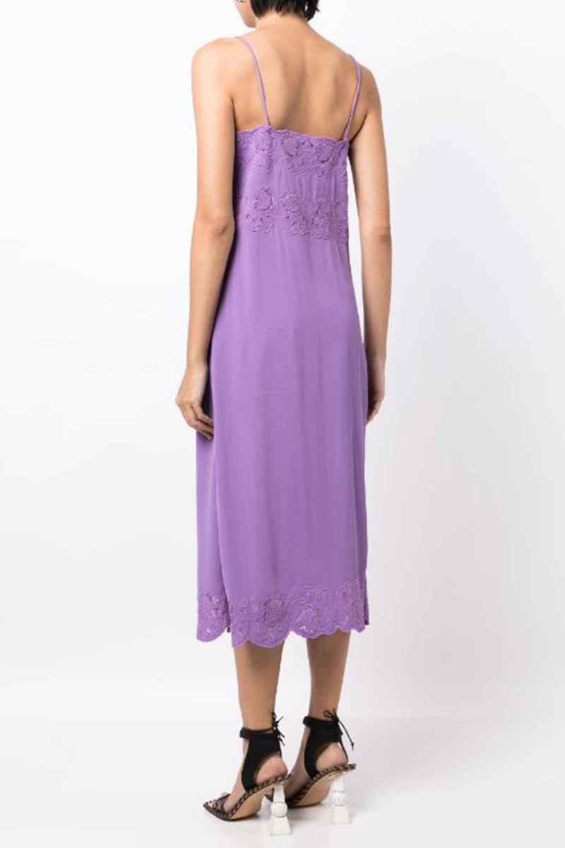 Baylin Lace Slip Dress in Lavender