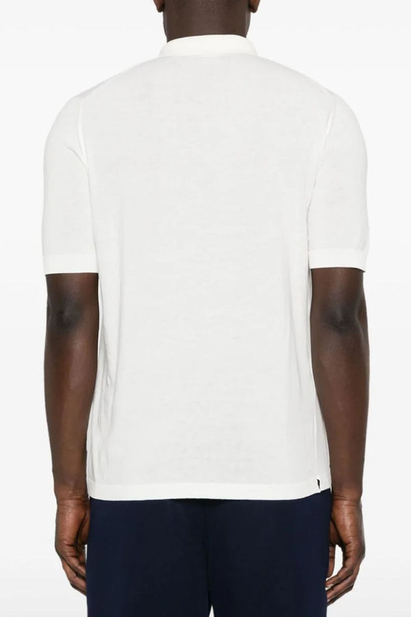 Short Sleeves Polo in White