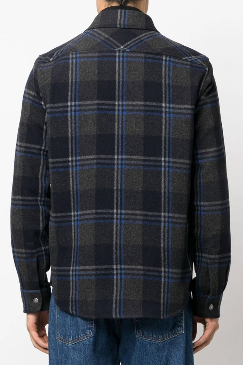 Alaskan Melton Overshirt in Grey Check