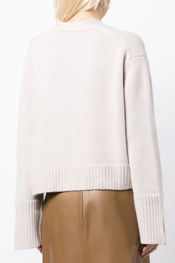 V-Cardigan in Light Grey