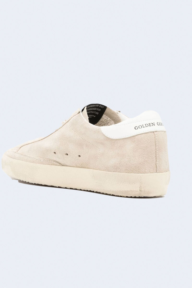 Women's Super-Star Suede Upper Leather Star And Heel in Seed Pearl/White