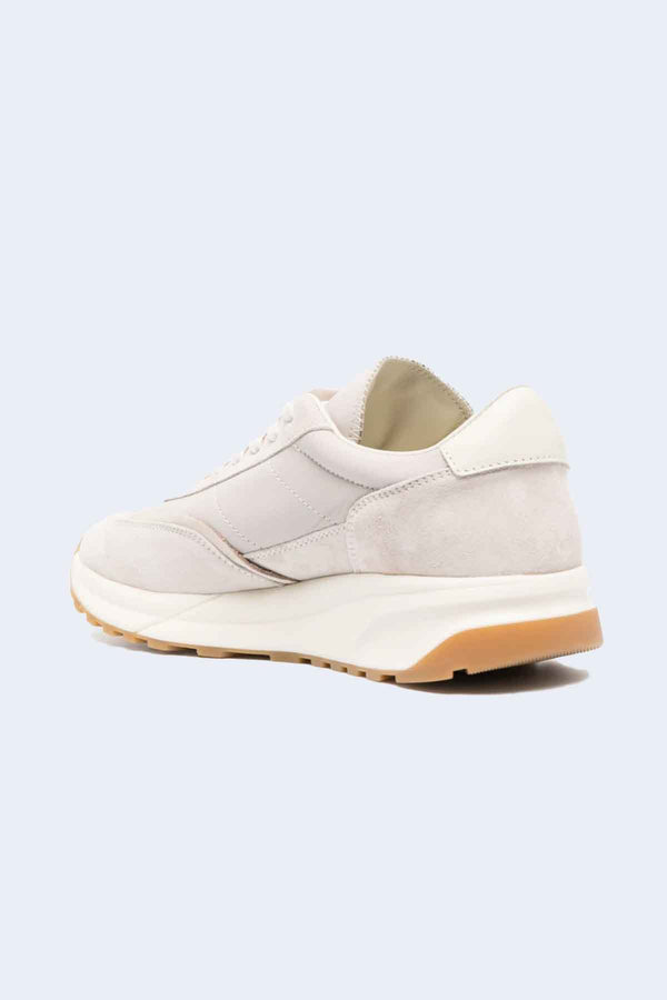 Women's Track 80 Nappa and Suede Sneaker in Warm Grey