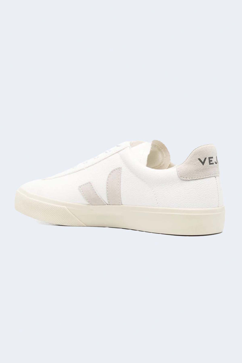 Women's Campo Chromefree Leather Sneaker in Extra-White Natural Suede