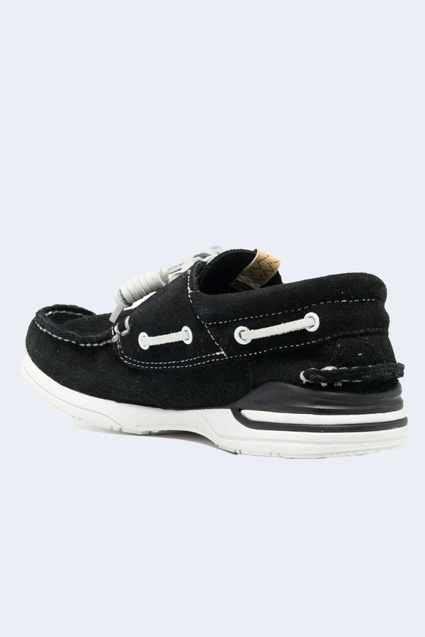 Hockney-Folk Boat Shoes in Black