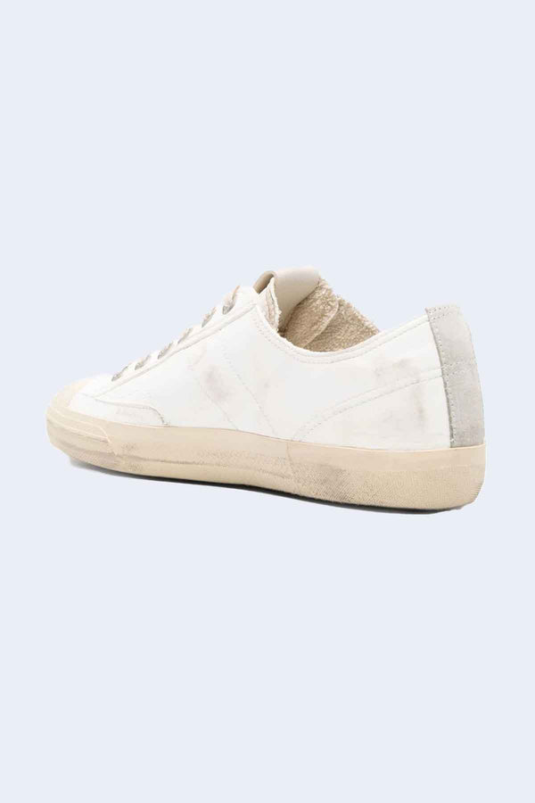 Men's V-Star 2 Nappa Upper Rubber Toe Suede Star And List in White Ice
