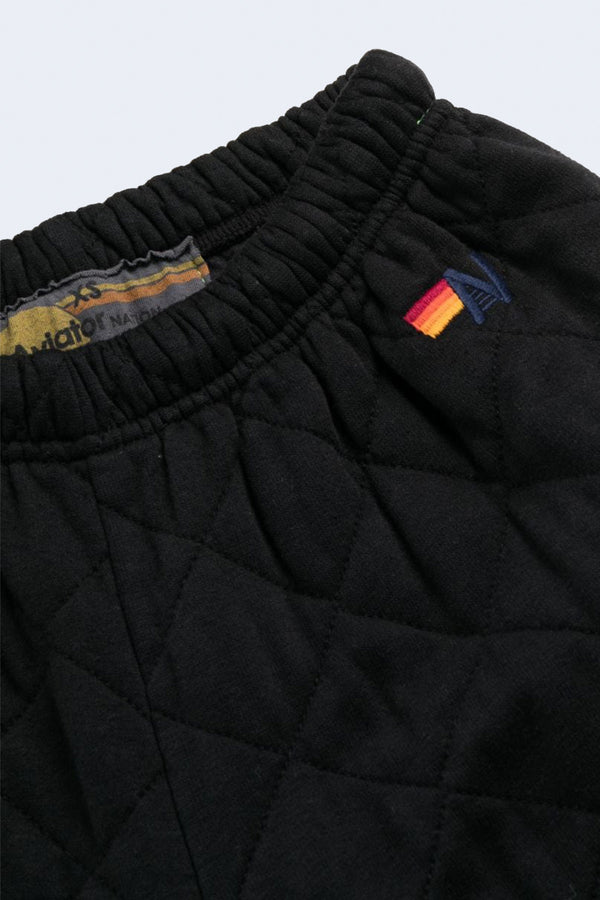 Women's Quilted Sweatpants in Black