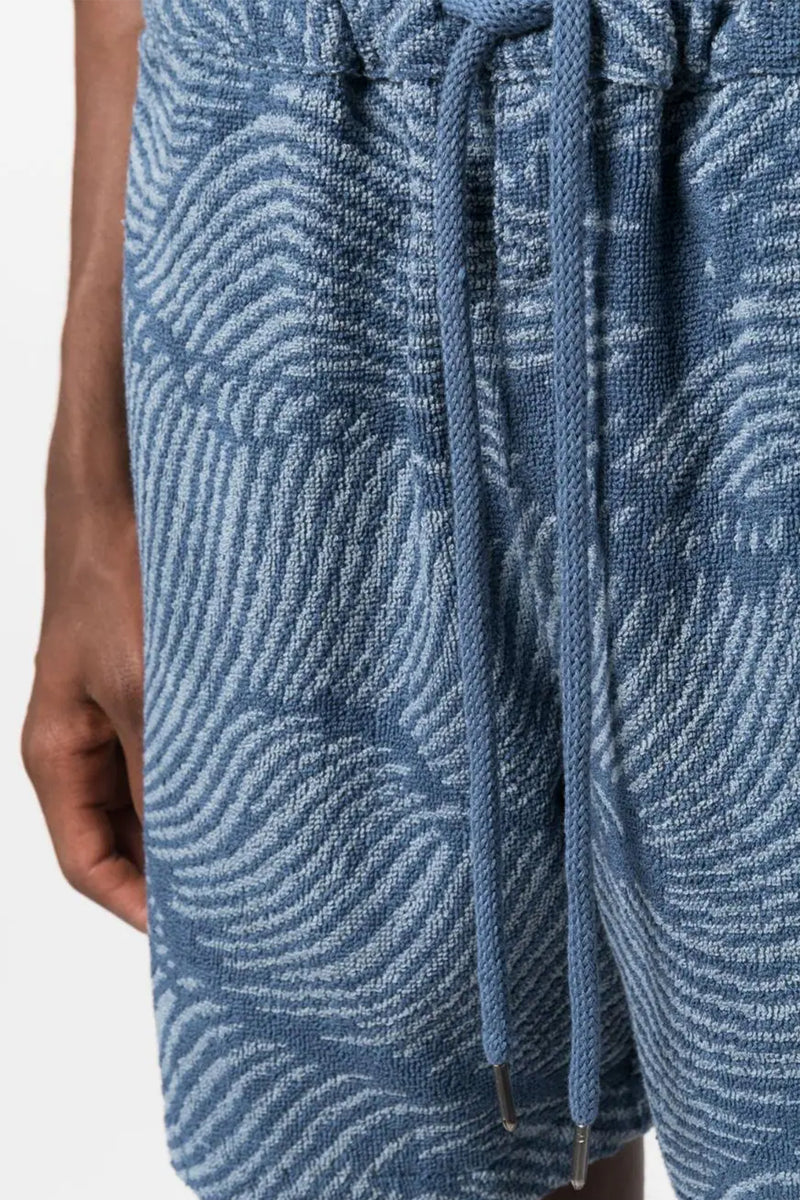 Printed Terry Shorts in Wavy