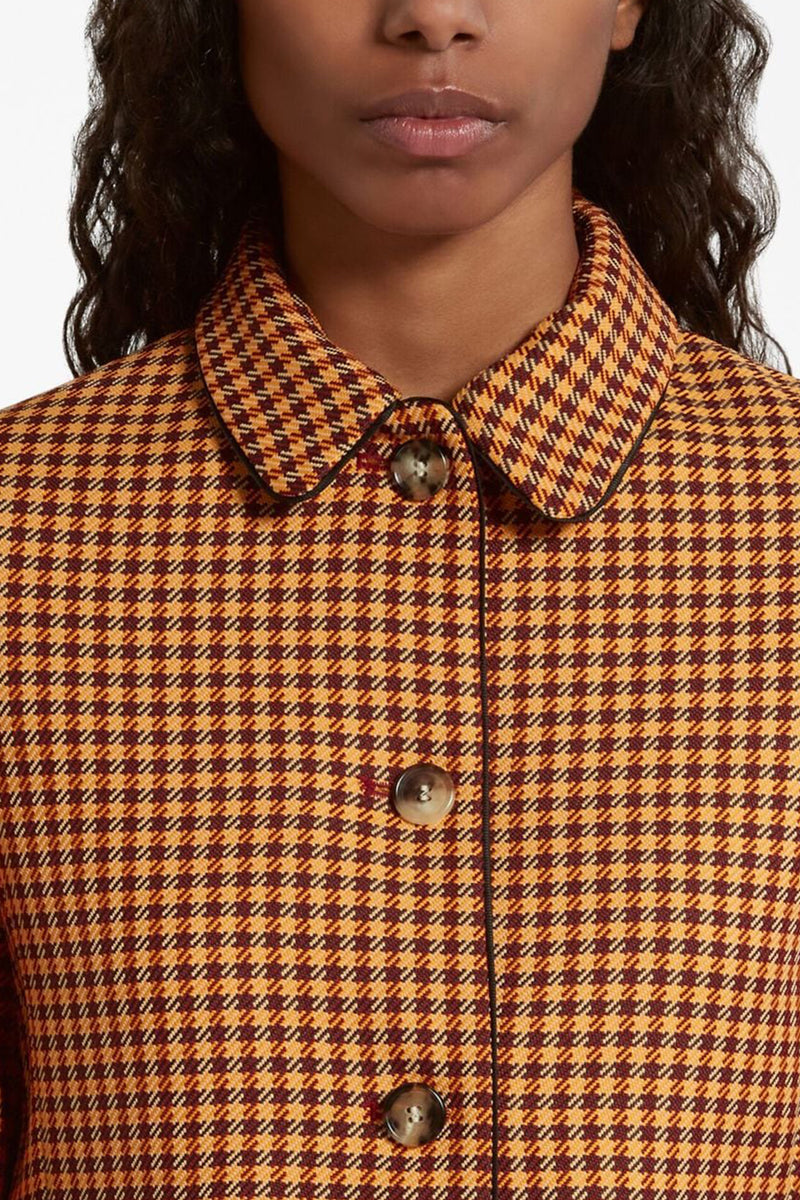 Tailored Check Jacket in Brown Check