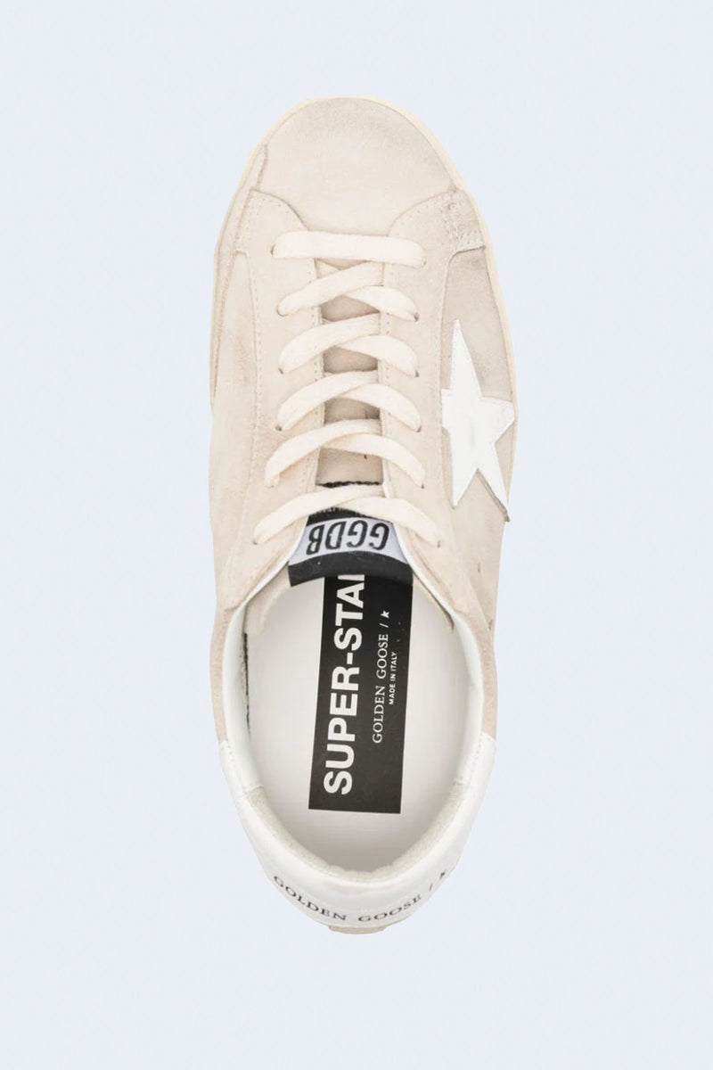 Women's Super-Star Suede Upper Leather Star And Heel in Seed Pearl/White