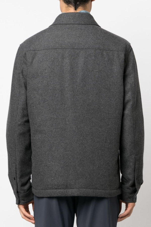 Alaskan Wool Overshirt in Charcoal Melange