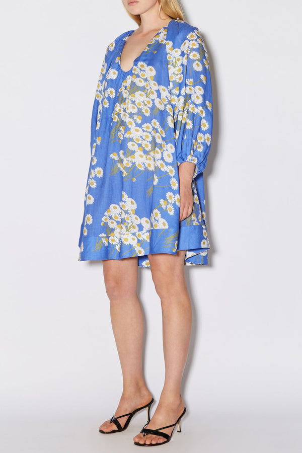 Georgette Mini Dress in Chamomillefield Blue