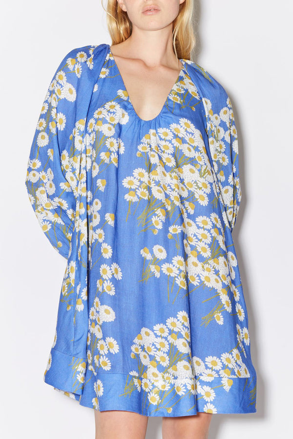 Georgette Mini Dress in Chamomillefield Blue