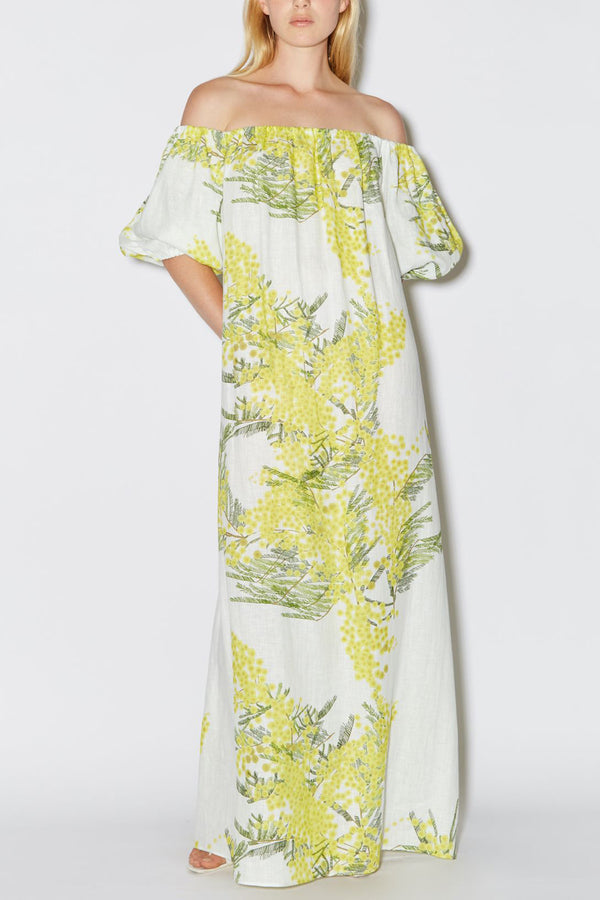Zaza Dress in Mimosa White