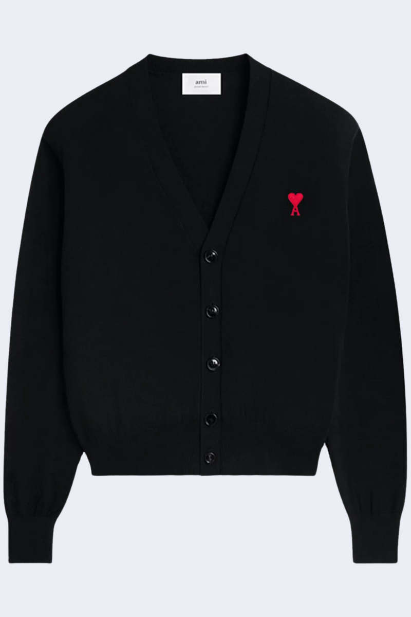 ADC Cardigan in Black with Red