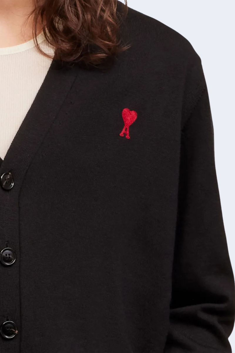 ADC Cardigan in Black with Red