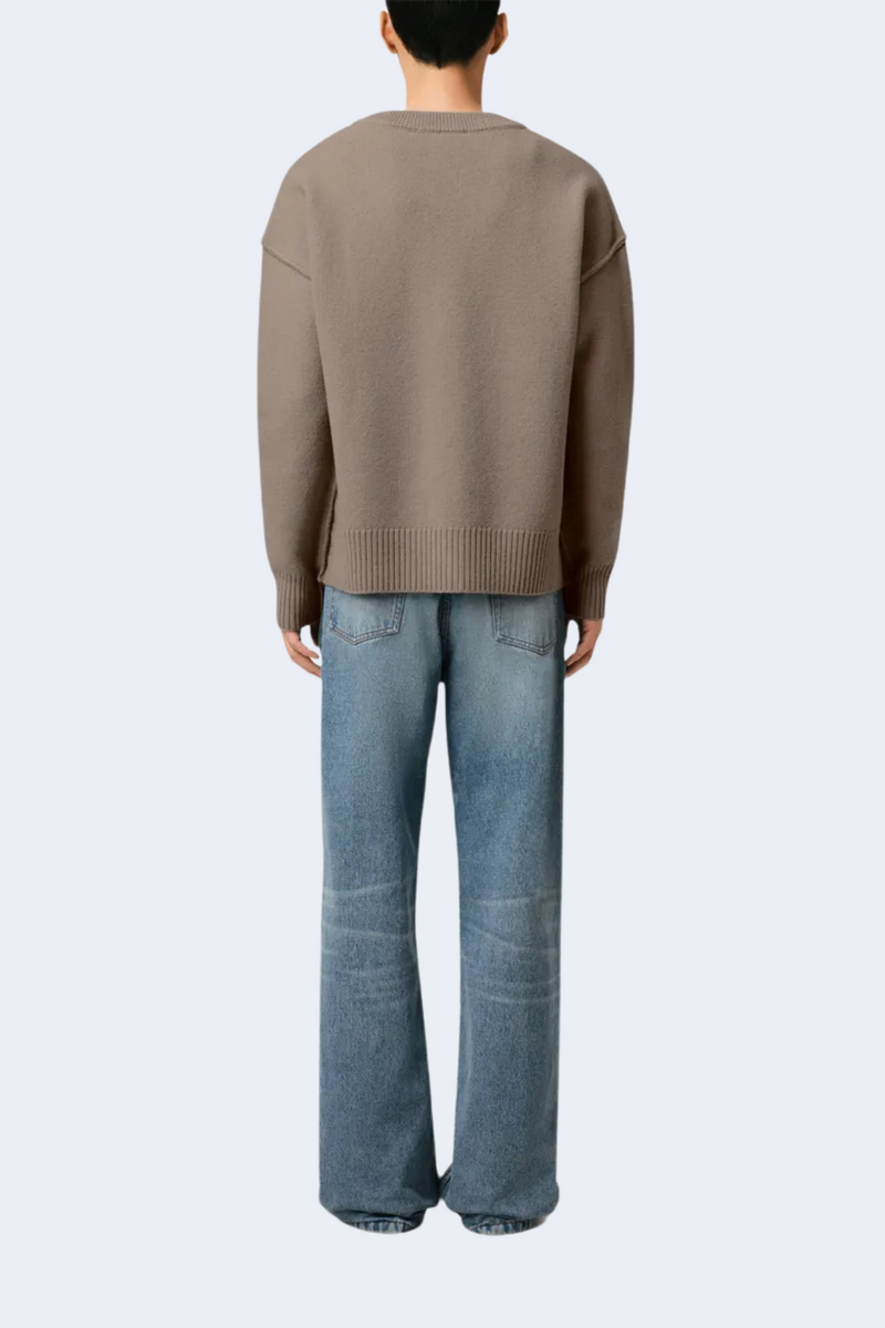 ADC Cardigan in Ash with Off-White