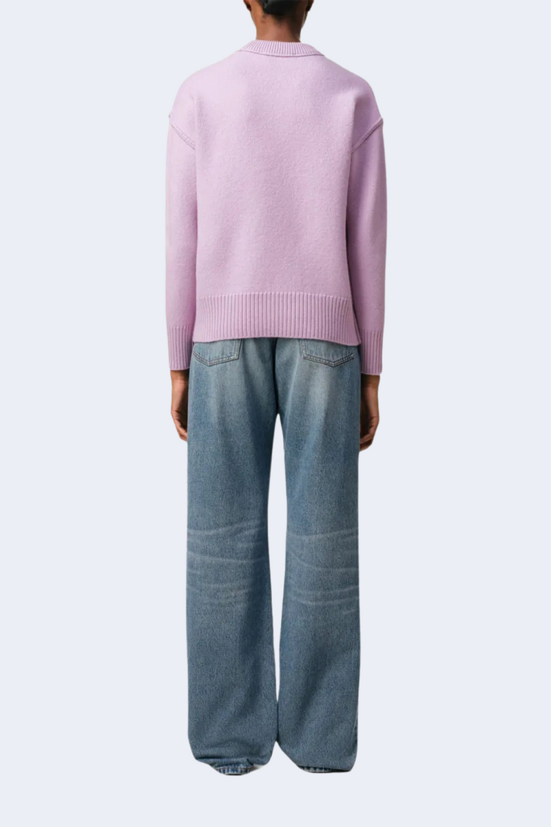 Off White Adc Sweater in Lila/Ecru