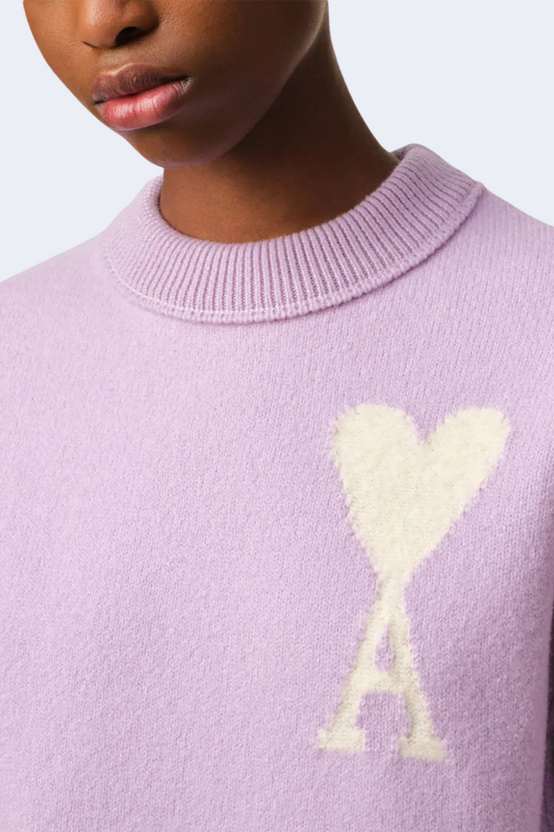 Off White Adc Sweater in Lila/Ecru