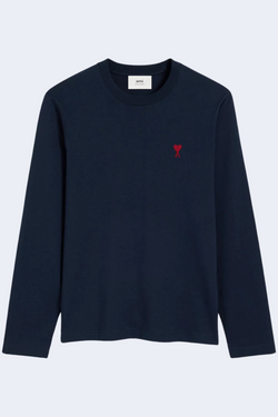 Red Adc Long Sleeve Tshirt in Night Blue