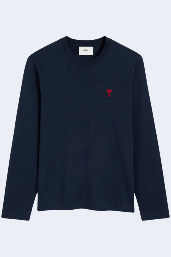 Red Adc Long Sleeve Tshirt in Night Blue