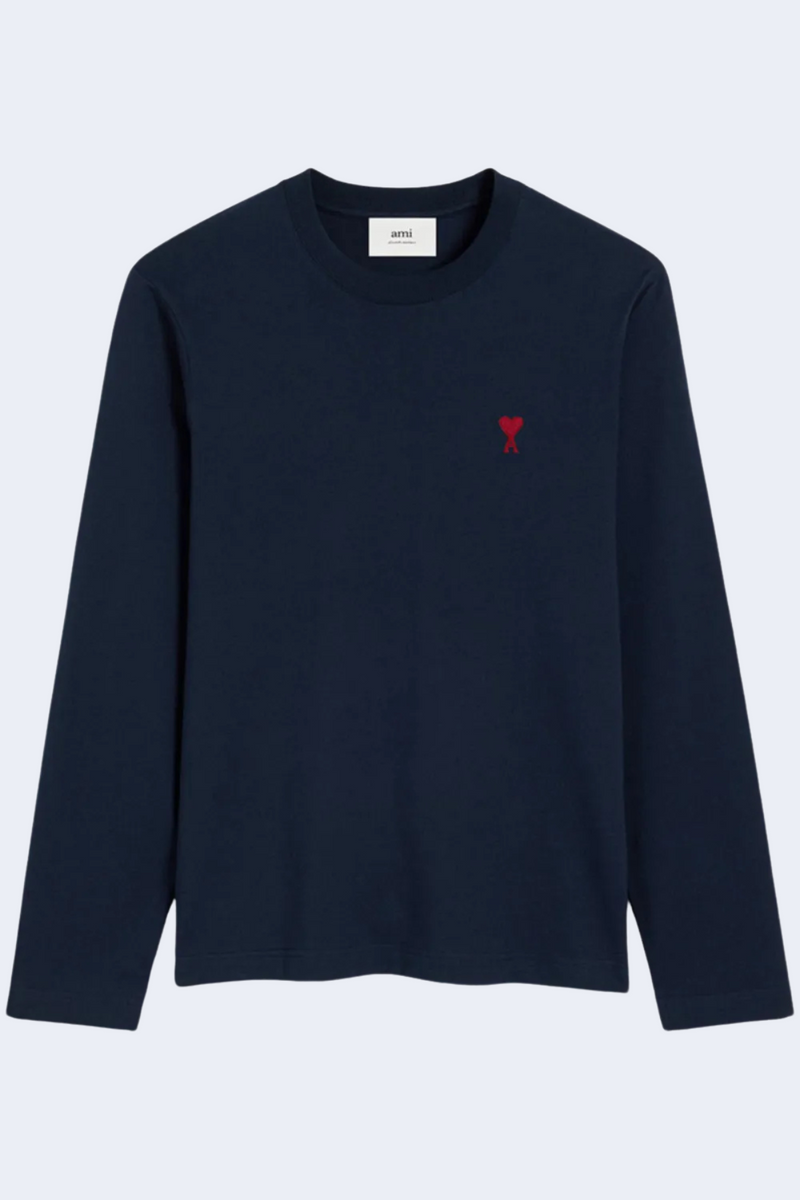 Red Adc Long Sleeve Tshirt in Night Blue