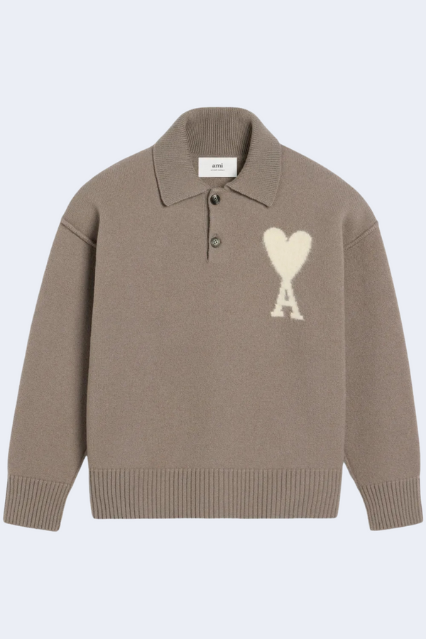 ADC Polo in Ash with Off-White