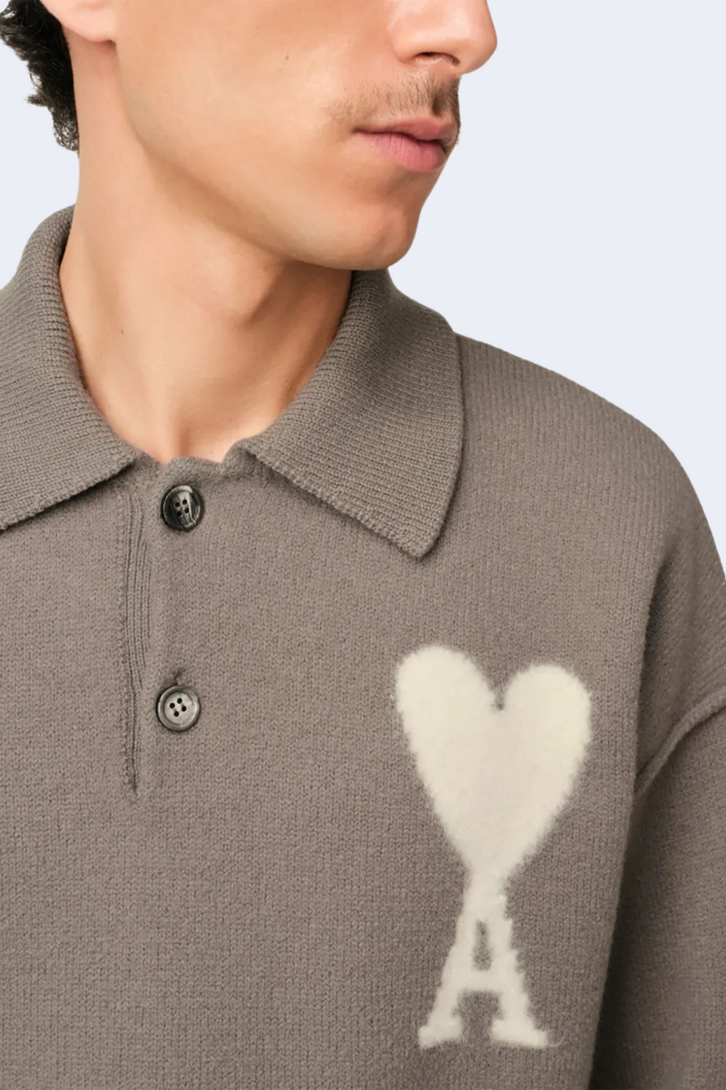 ADC Polo in Ash with Off-White
