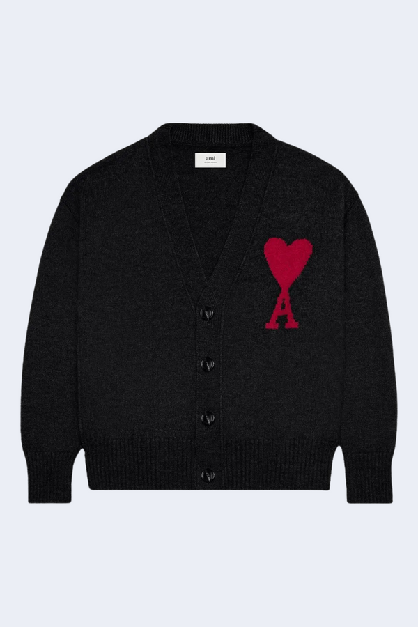 ADC Cardigan in Black with Red