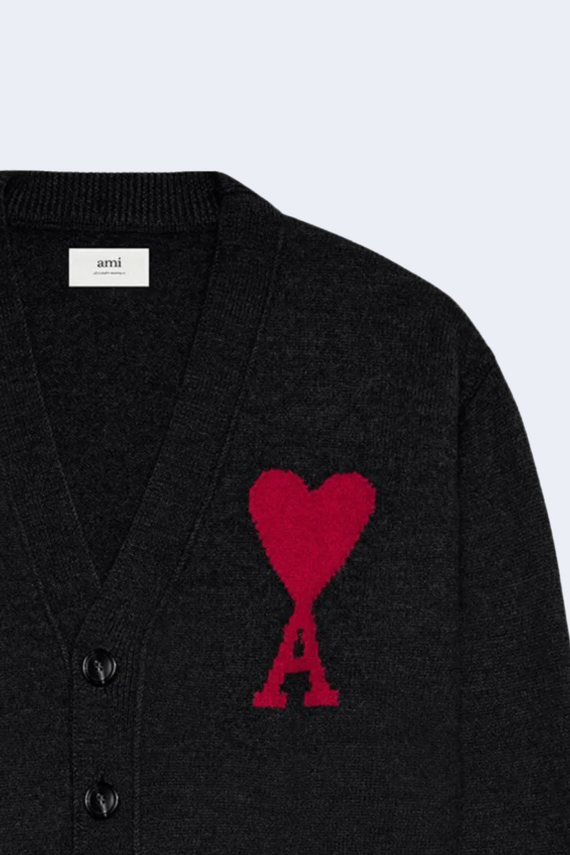 ADC Cardigan in Black with Red