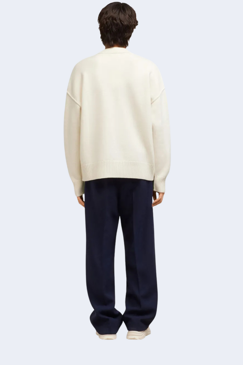 ADC Sweater in Off-White with Red