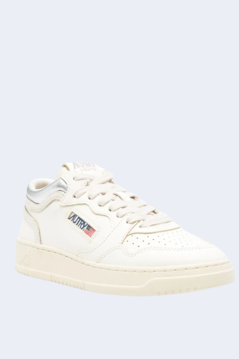 Women's Med-Way Mid Sneaker in Leat/Crack Silver/Marsh