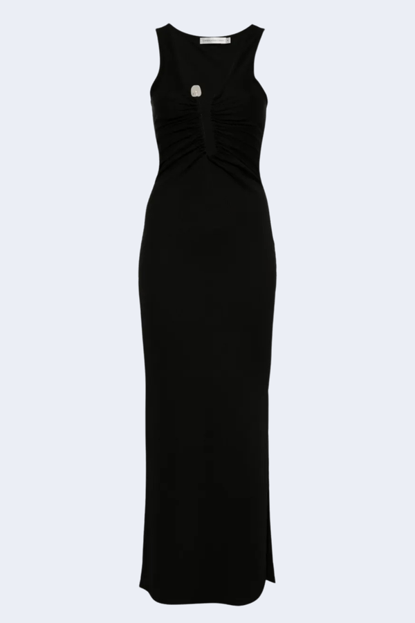 Crystal Pin Tank Dress in Black