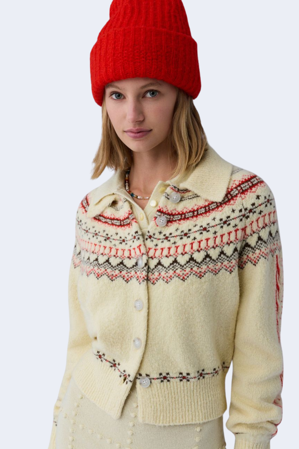 Cloud Chalet Cardigan in Mist Combo