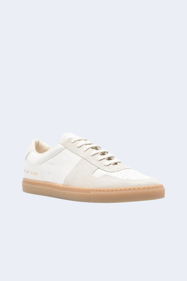 Men's Bball Slim Gum  Sole Sneaker in 4102 Off White