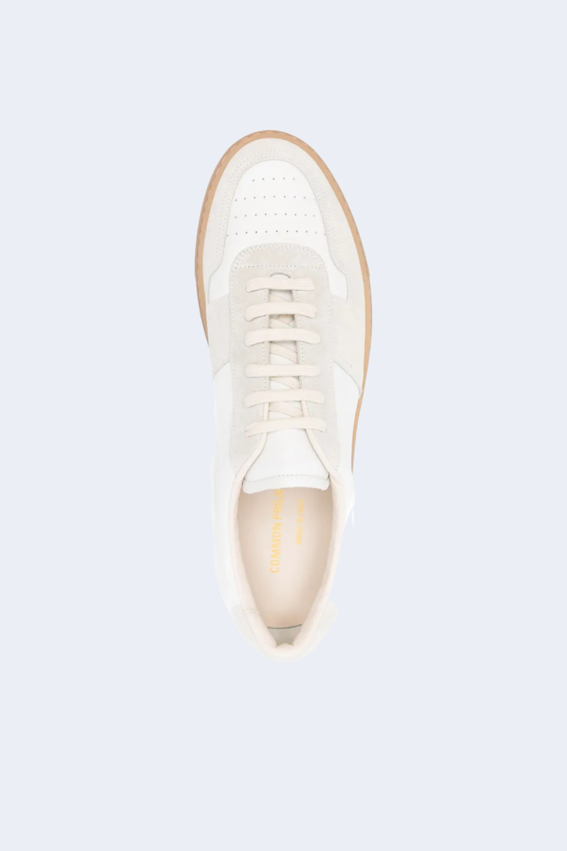 Men's Bball Slim Gum  Sole Sneaker in 4102 Off White
