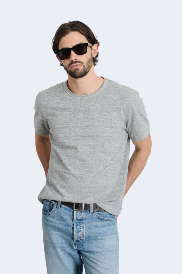 Men's Standard T-Shirt In Slub Cotton in Heather Grey