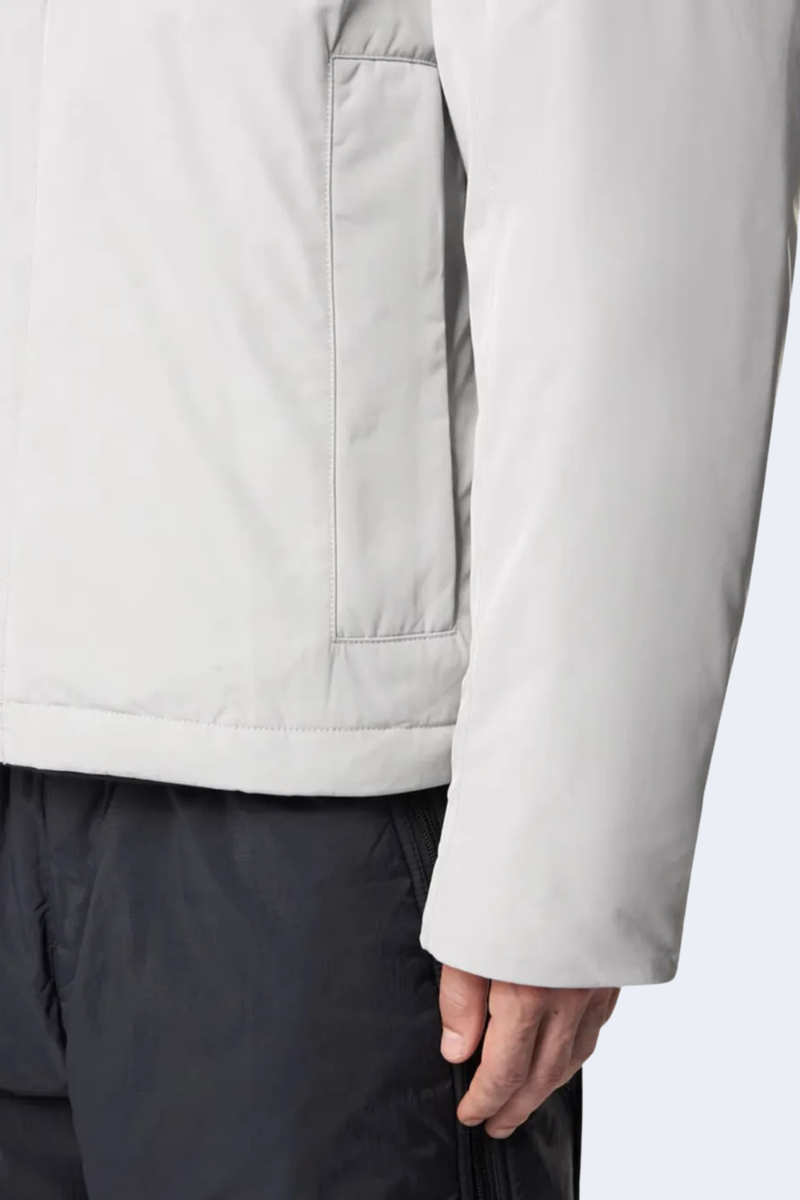 Polyester Micro Twill Padded Jacket  in Pearl Grey