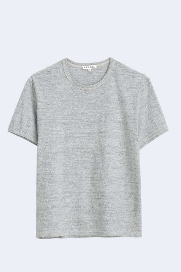 Men's Standard T-Shirt In Slub Cotton in Heather Grey
