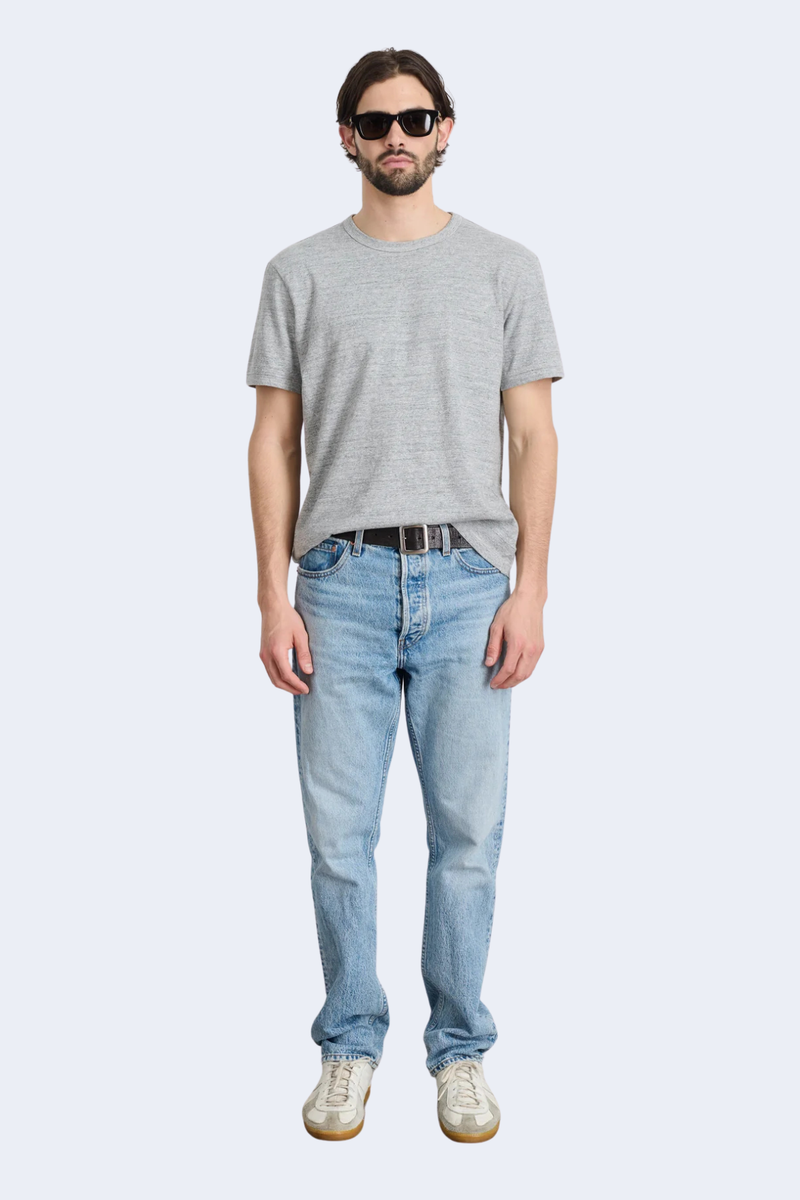 Men's Standard T-Shirt In Slub Cotton in Heather Grey