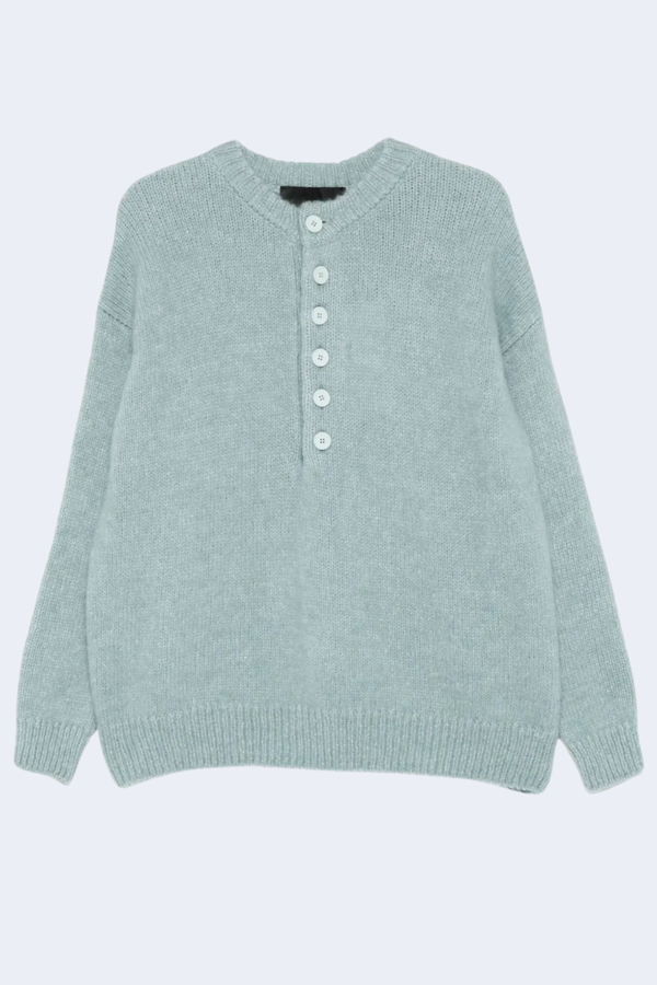 Lexa Buttoned Jumper in Light Blue
