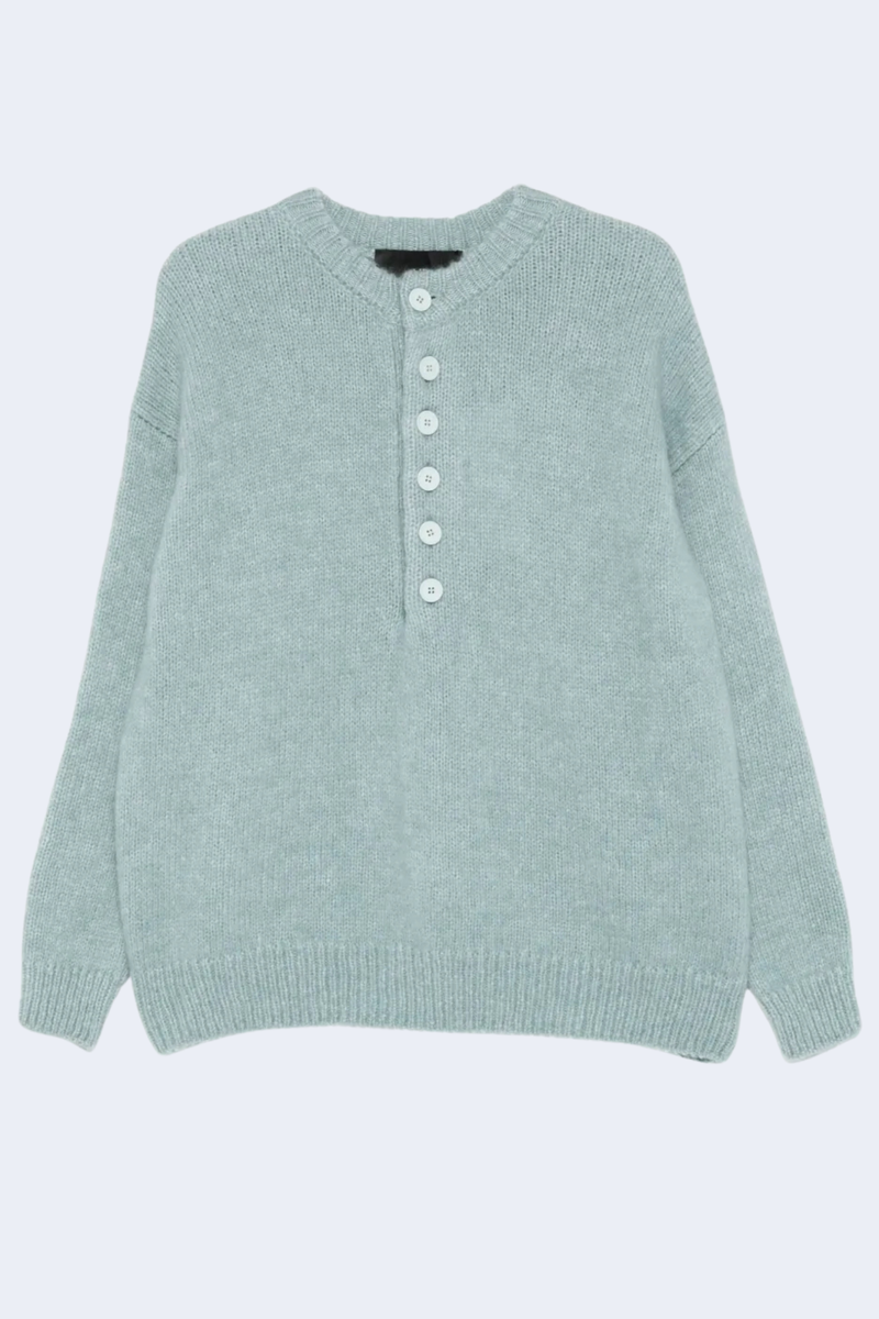 Lexa Buttoned Jumper in Light Blue