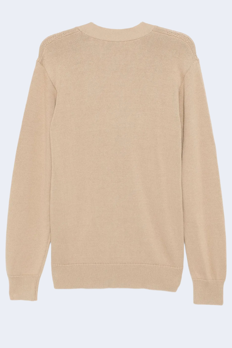 Miles Organic Cotton Cardigan in Ecru