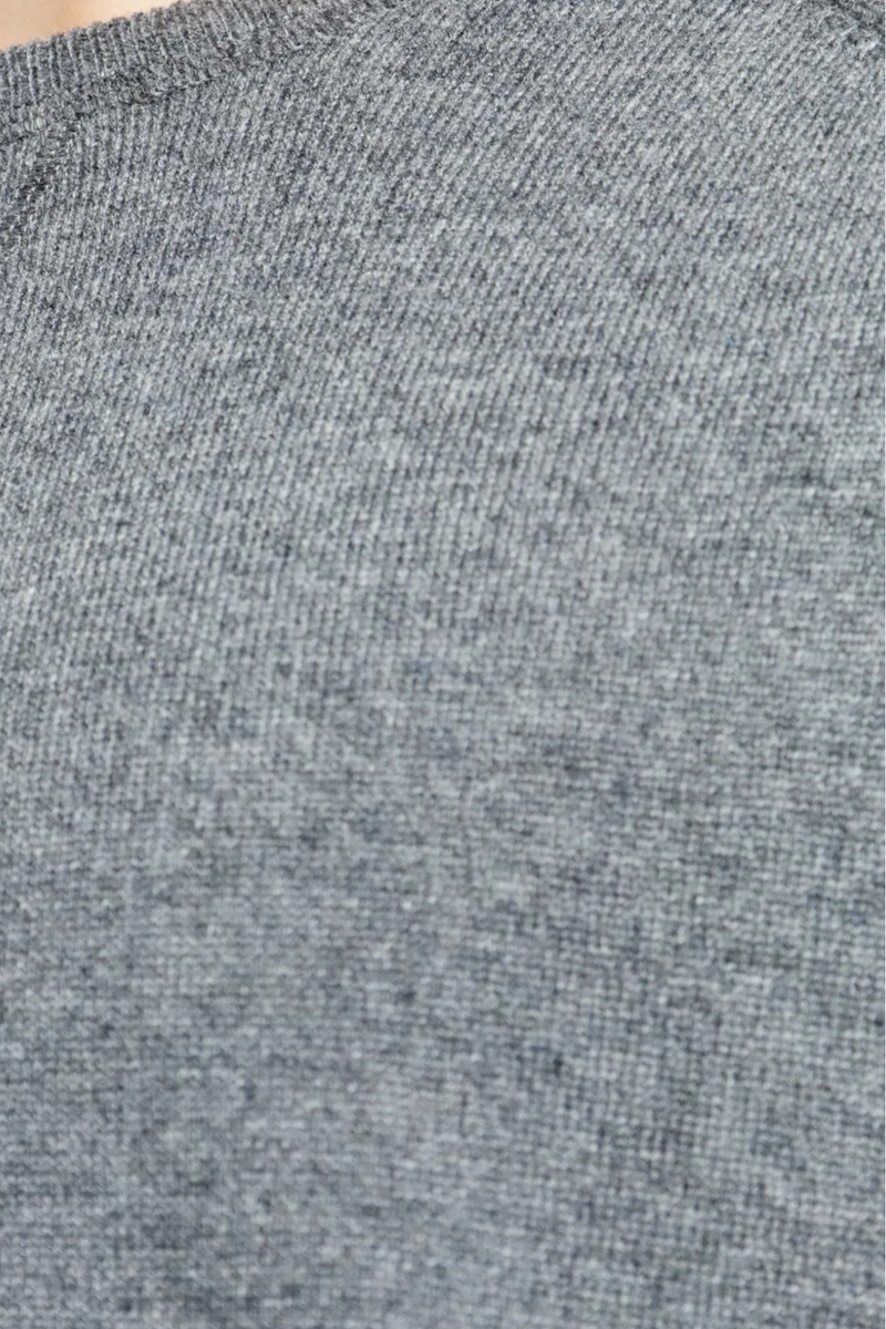 Nate Cashmere Crewneck Sweater in Grey